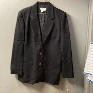 Talbots Black wool Blazer, Jacket size 8 Business or casual